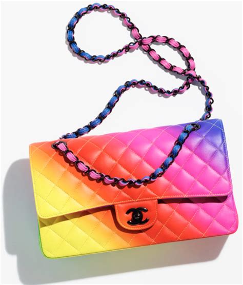 Chanel rainbow dyed bags